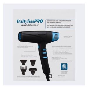 BaBylissPRO Nano Titanium Hair Dryer – Brand new/ Never opened